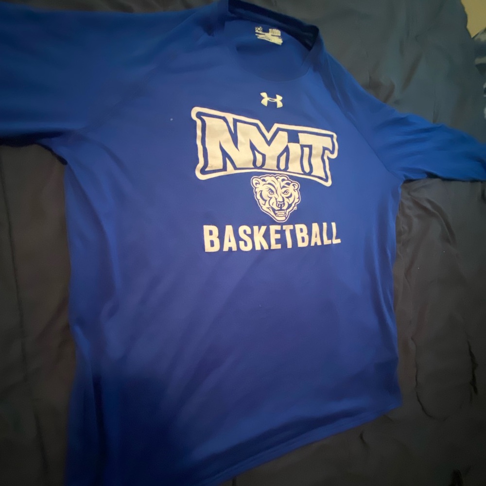 NYIT Basketball Long Sleeve T Shirt.